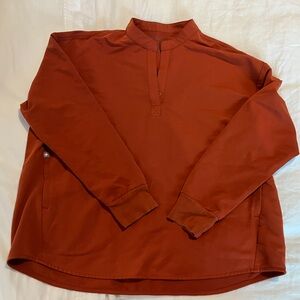 Figs long sleeve Rafaela scrub top in auburn